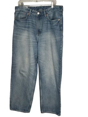 H&M Light Blue Wide-Leg Jeans - Faded Denim